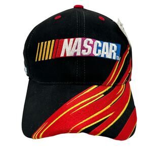 Checkered‎ Flag Sports Cap Unisex OSFA Black Nascar Fire Baseball Cap NEW